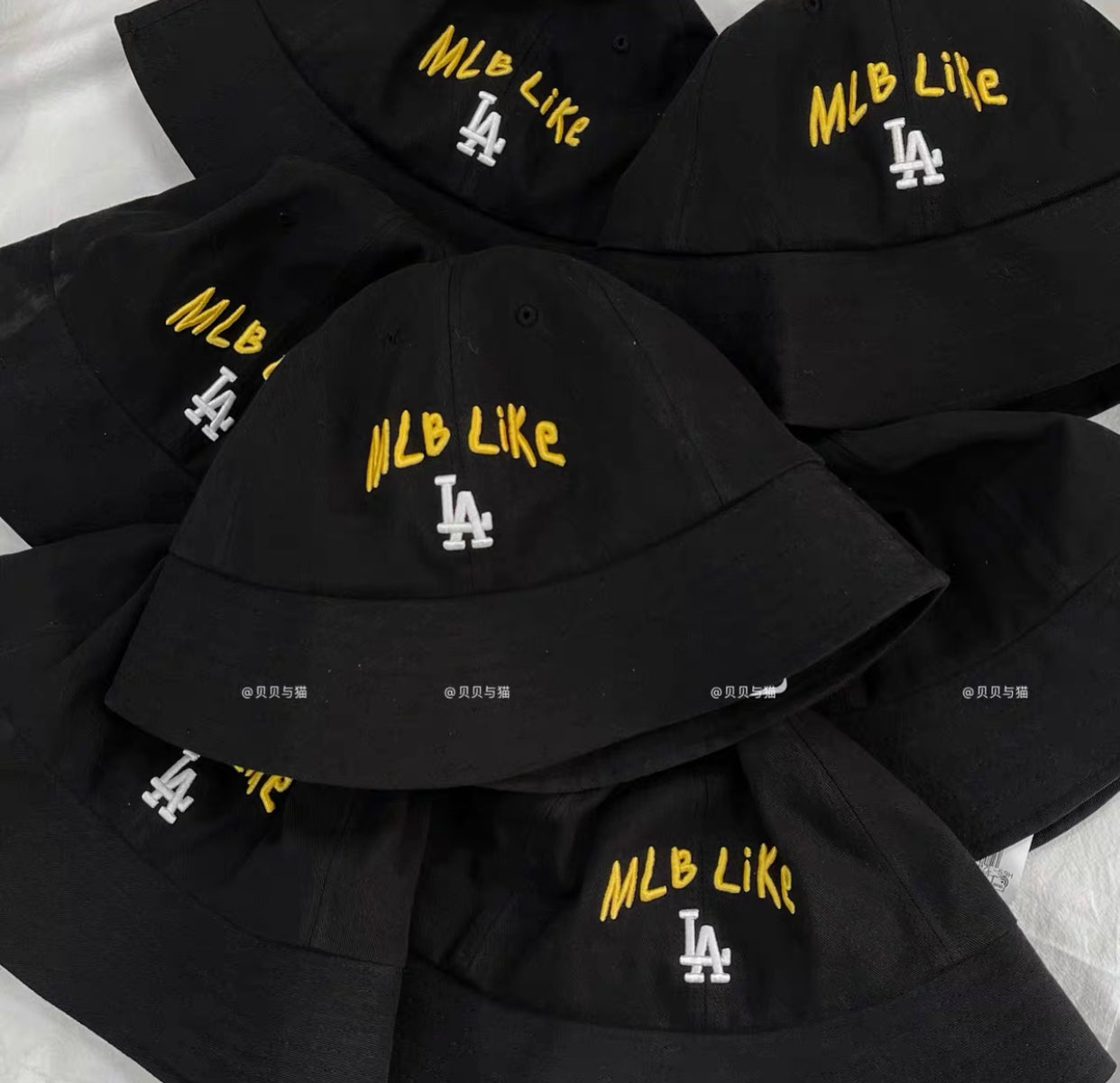 MLB Like LA Embroidery Bucket Hat Black – Youthgenes Market