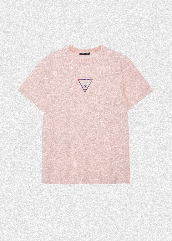 GUESS Mini Reflective Centered Logo Pink