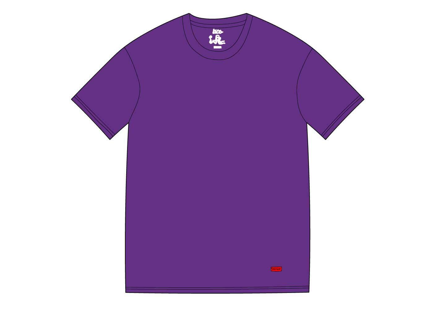 Supreme x Hanes Purple Tagless T-Shirt