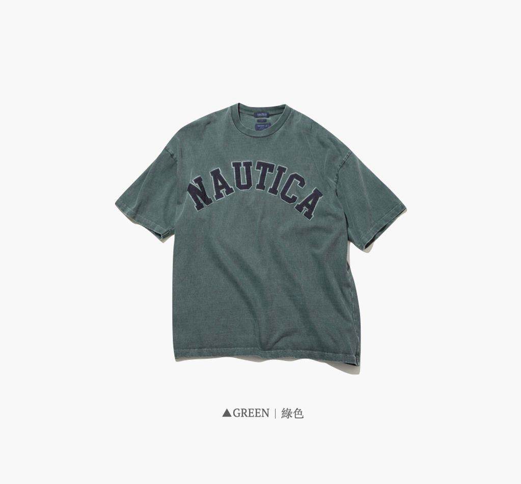NAUTICA | Pigment Dyed “TOO HEAVY” Arch Logo S/S Tee