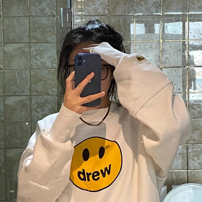 DREW Smiley Sweatshirt (white)