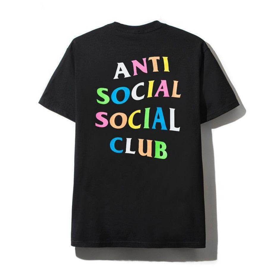 Anti Social Social Club Rainbow Black Tee ASSC