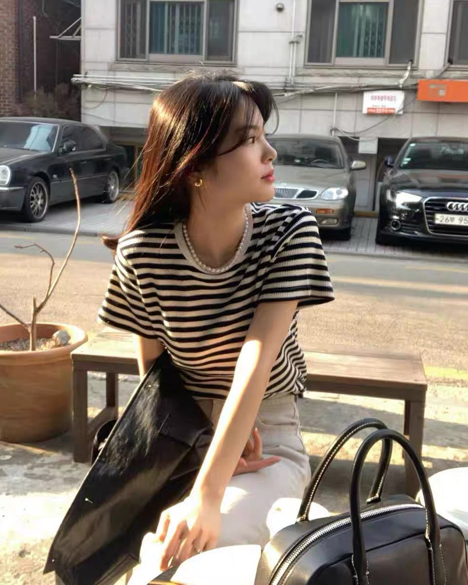 (FREESIZE) Dongdaemunmarket Stripe T-Shirt