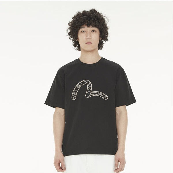 EVISU BigHillsCloud Embroidery Loose Fit T-Shirt