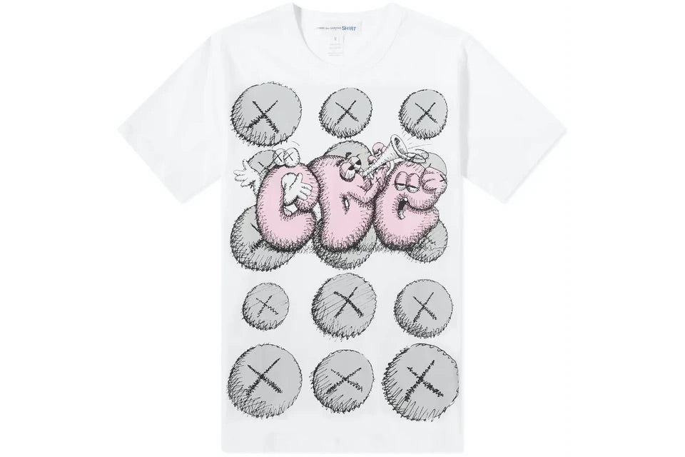 CDG Shirt x KAWS T-shirt White/Pink/Grey