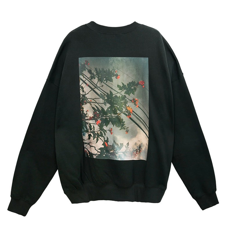 Essential Floral Sweater Black