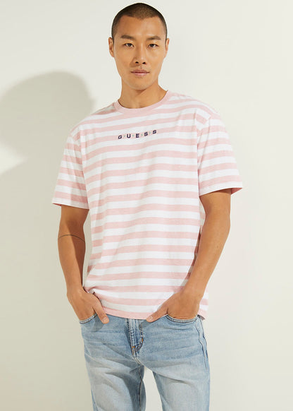 Guess Originals Stripe T-Shirts (Pink)