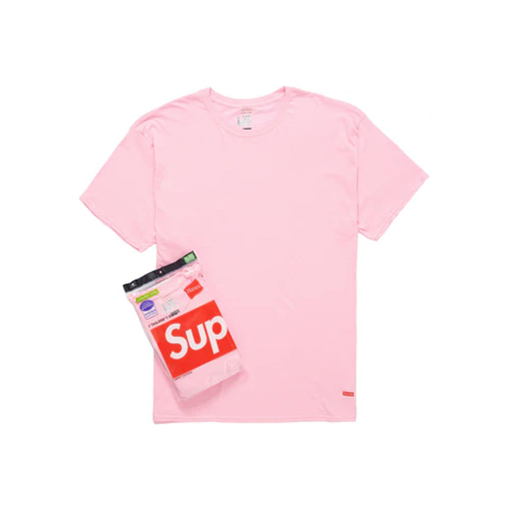 Supreme x Hanes Pink Tagless T-Shirt