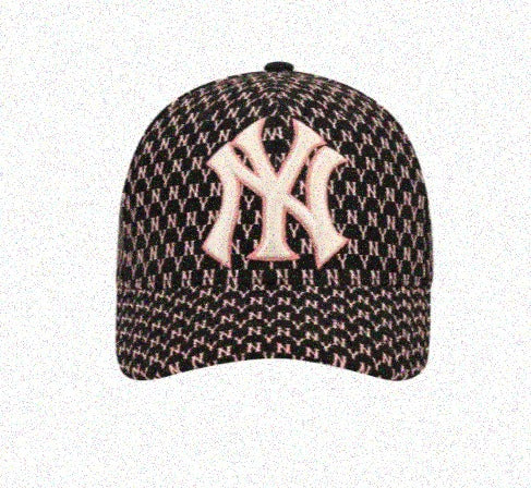 MLB Monogram Pink Black Cap