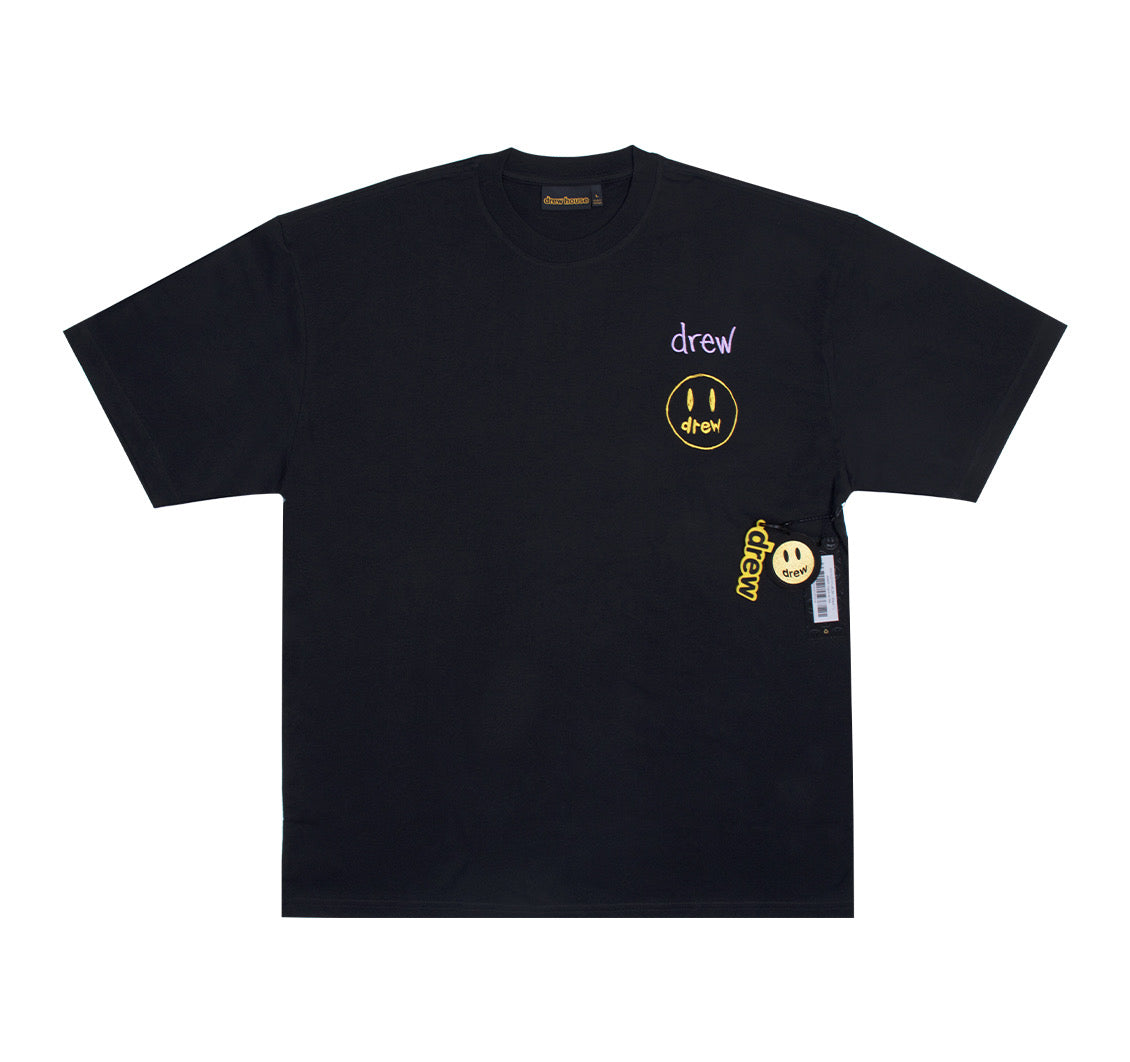 Drew House SSENSE Canada Exclusive Black Stacked Logo T-Shirt