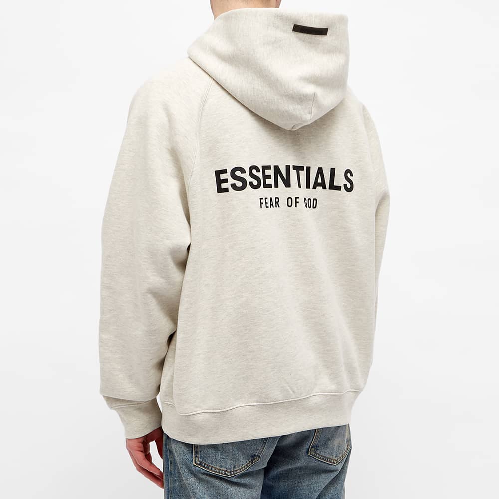 L Fear Of God Essentials Hoodie White