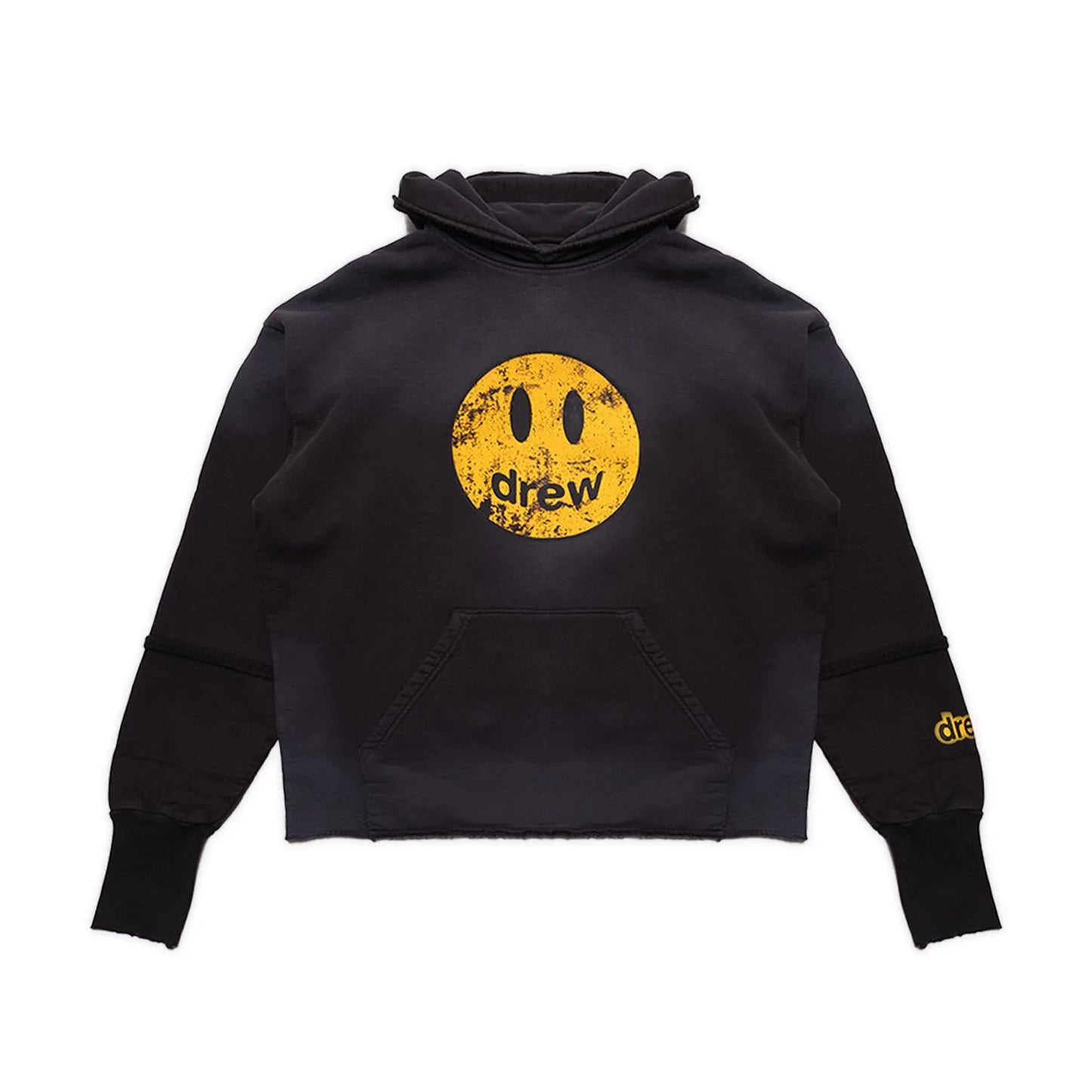 mascot deconstructed hoodie  faded black