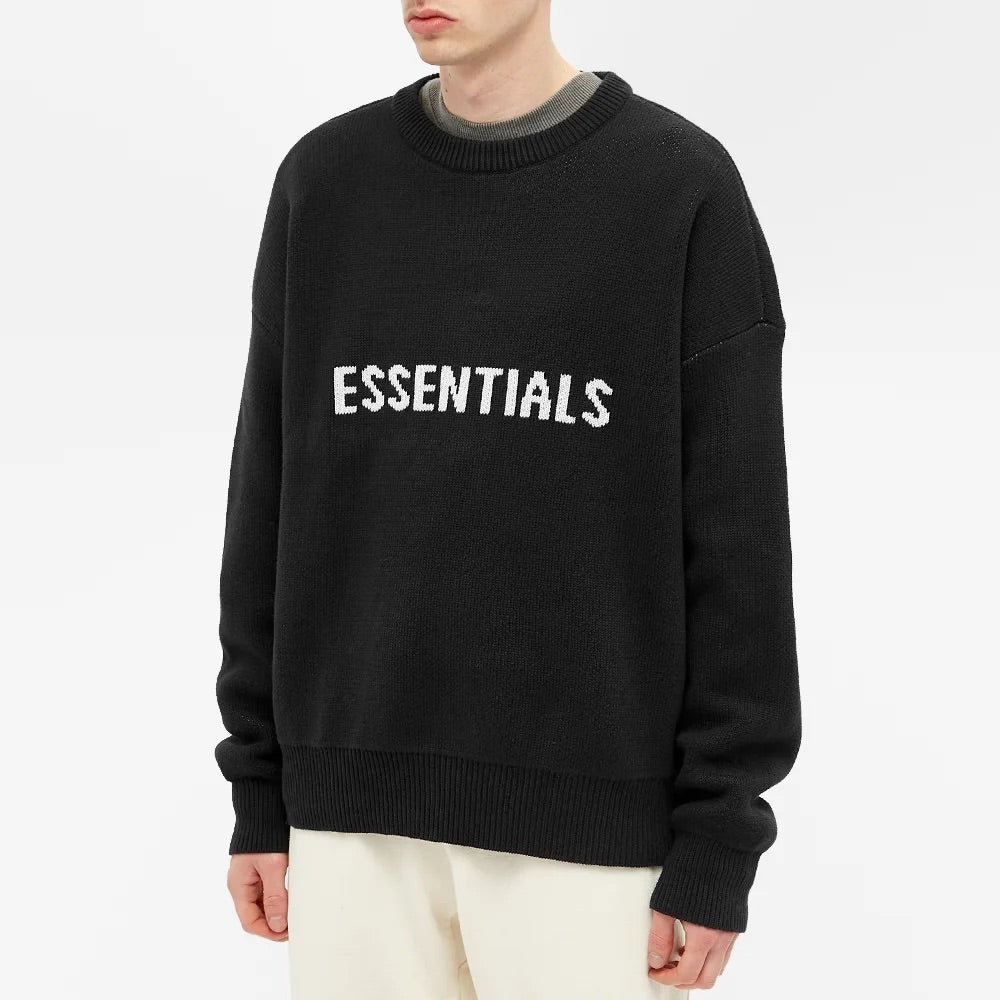 Fear of God Essentials Knit Sweater Black – Youthgenes Market