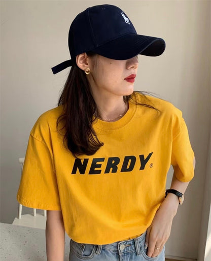 NERDY Plain Logo t-shirt (mustard)