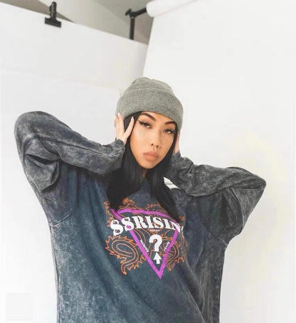 Guess x 88Rising Dirty Black Pullover Sweater