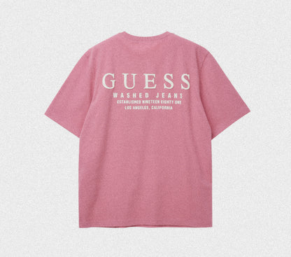 GUESS Washed Jeans Logo Pink