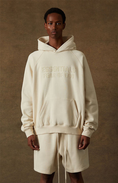 22SS Fear of God Essentials Hoodie Egg Shell