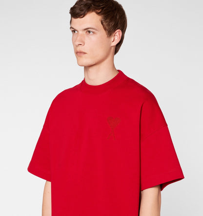 AMI Alexandre Embroidered Logo Red