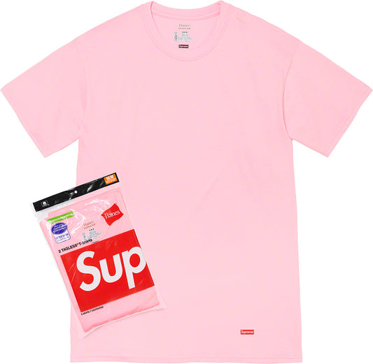 Supreme x Hanes Pink Tagless T-Shirt