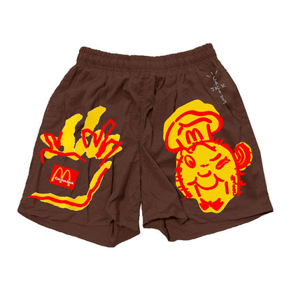 Travis Scott x McDonald's Illustration II Shorts Brown