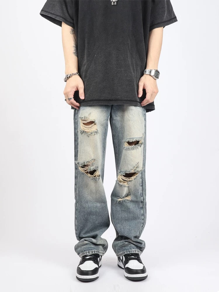 #1(Design) Vintage Ripped Jeans