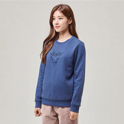 GUESS MIDDLE LOGO CREWNECK SWEATER