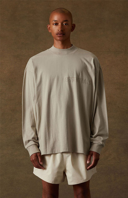 Essentials FW22 Logo-Flocked Cotton-Jersey L/S T-Shirt