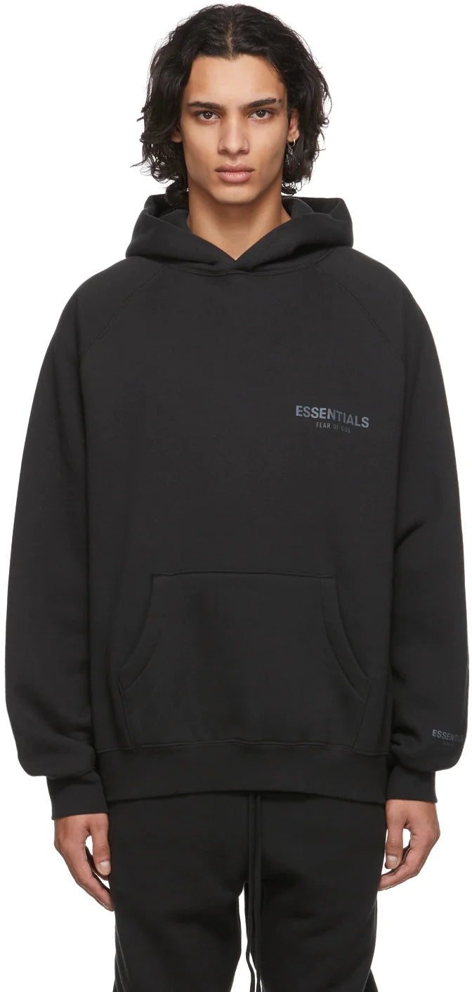 FEAR OF GOD ESSENTIALS CORE COLLECTION PULLOVER HOODIE (BLACK)