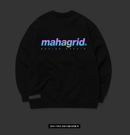 Mahagrid 3M Rainbow Reflective Sweater Black