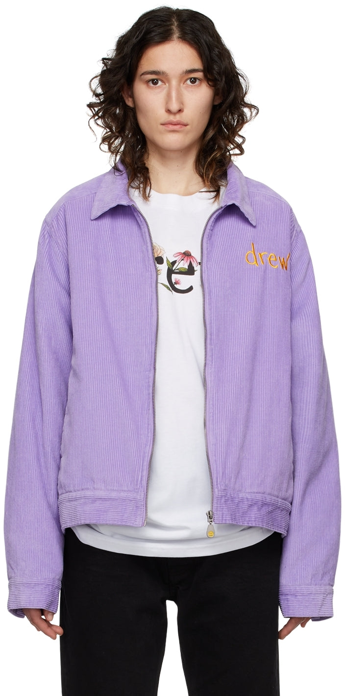 Drew House Ssense Exclusive Purple Painted Mascot Jacket