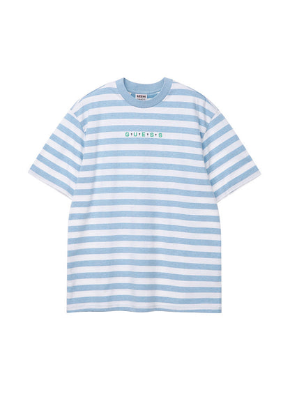 Guess Originals Stripe T-Shirts (BabyBlue)