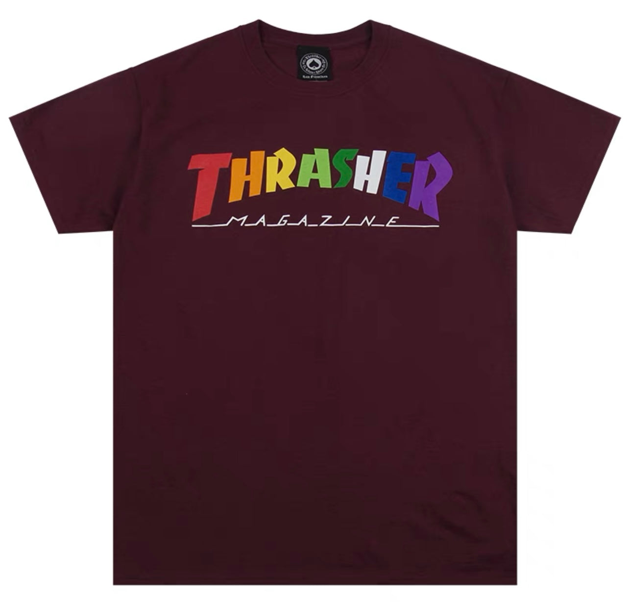 Thrasher Basic Logo Tee (Maroon-ColourWording)
