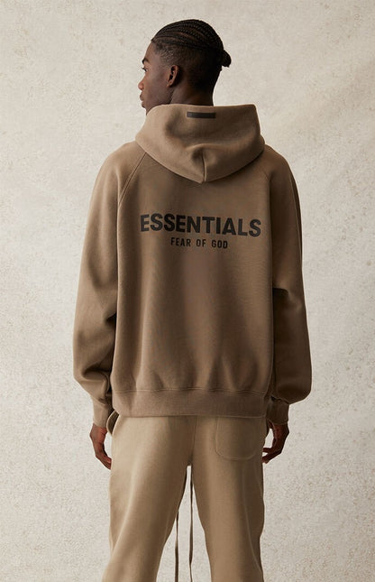 FEAR OF GOD ESSENTIALS PULL‑OVER HOODIE (SS21) TAUPE